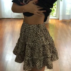 Leopard print skirt